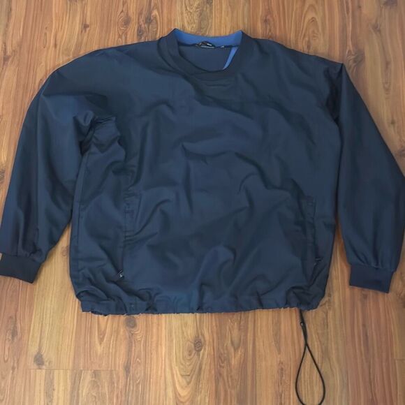 Greg Norman navy men’s pullover windbreaker with pockets top size L - Picture 1 of 8